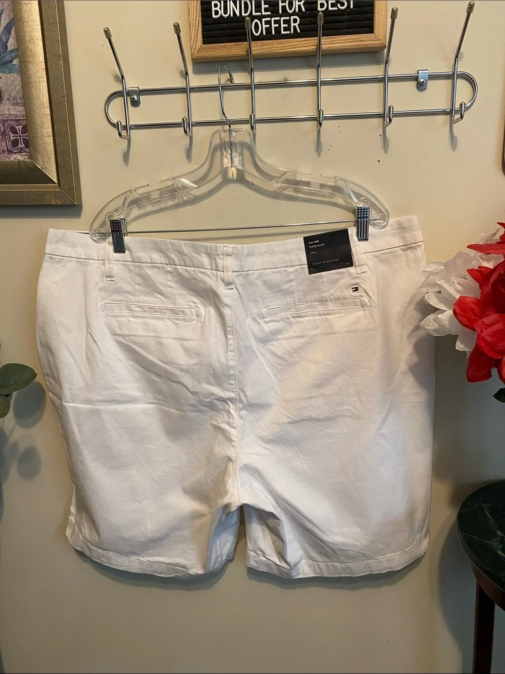 NWT Tommy Hilfiger Classic White Women's Shorts Size 18W Retail $70 - Picture 6 of 7